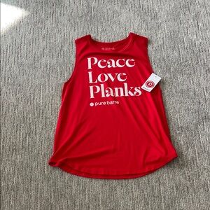 Pure Barre Vibrant Red Muscle Tee